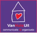Logo VanHuisUit communicatie AND organisatie