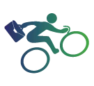 Logo BizzyWheels Connected Through Cycling